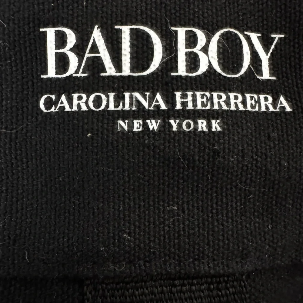 Carolina Herrera Black Duffel Bag with Lightning Bolt